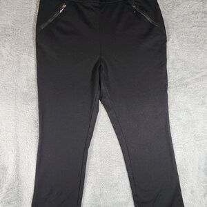 INC International Concepts Stretch Dress Pants Women's Size 12 Pull-On Black